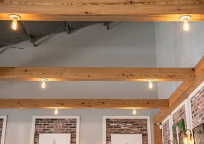 BRQ Restaurant - custom ceiliing beams and lighting